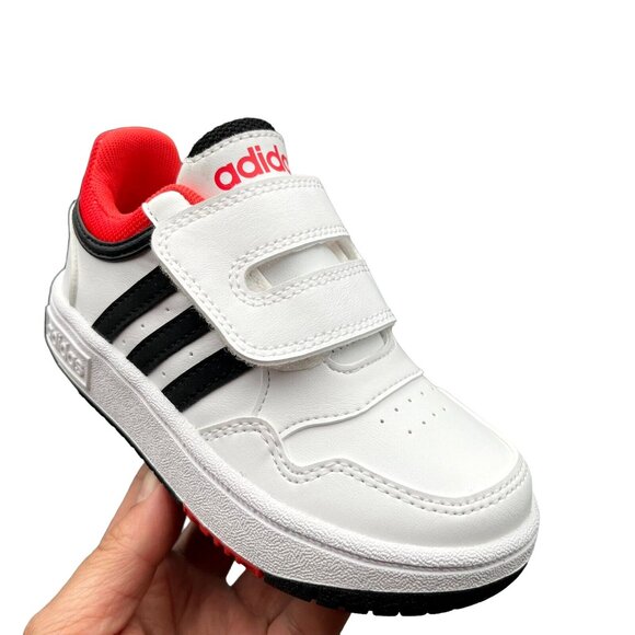 Adidas Toddler Boys Slip on Shoes Size 7 White Black Red Comfortable Sneakers - Picture 11 of 15